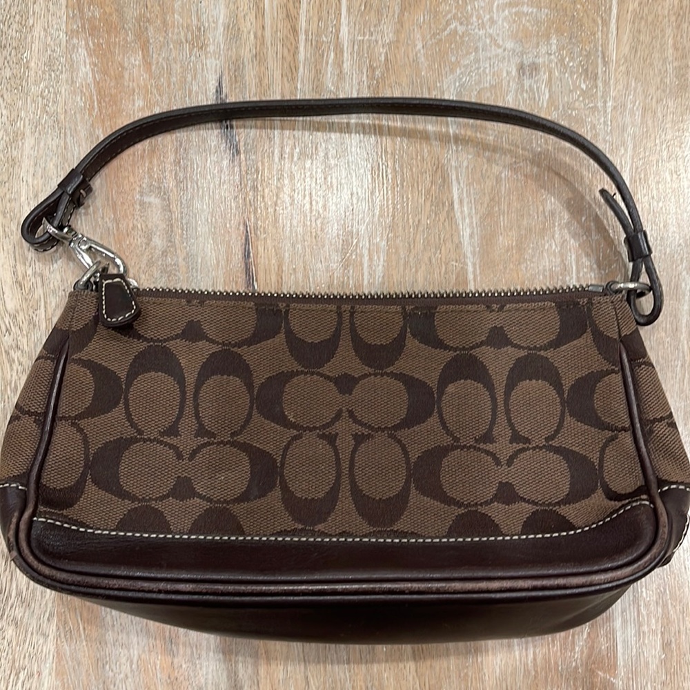 Gently used brown coach purse